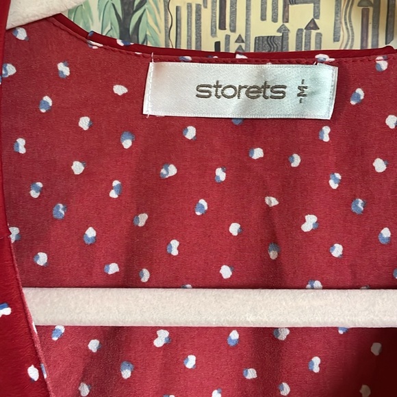 Storets Red White And Blue Ditsy Wrap Dress - Picture 2 of 6